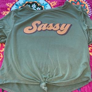 Sassy cropped shirt